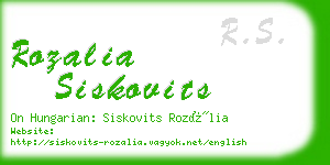 rozalia siskovits business card